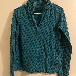 Eddie Bauer Teal Pullover with Pattern